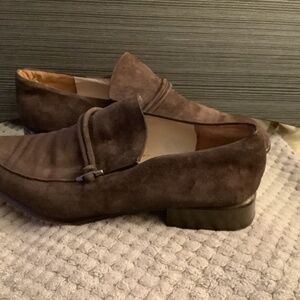 Original Joan & David  brown suede loafers